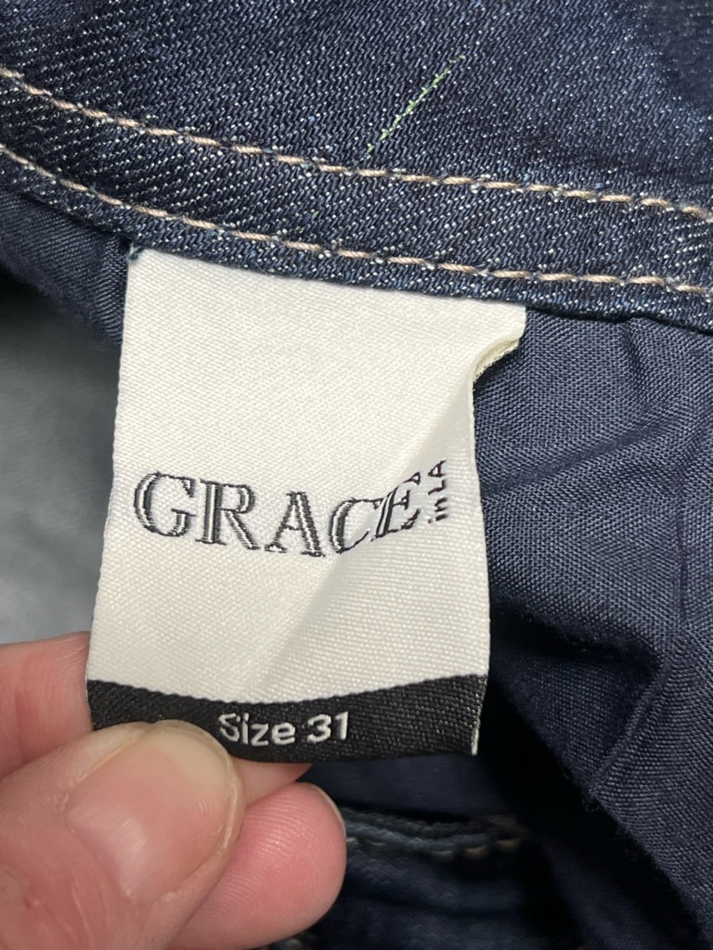 Grace in LA dark wash sequins and embroidered skinny jeans boho - Picture 9 of 10